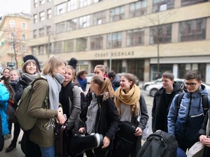 Natáčení orchestru v Českém rozhlase