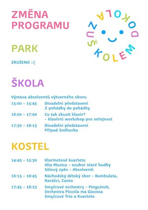 ZUŠ kolem dokola - změna programu